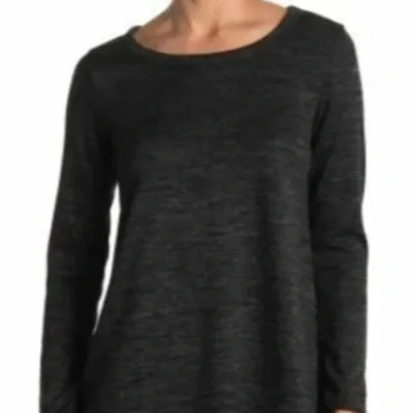 Forgotten Grace Women's Brushed Hacci Long Sleeve T-Shirt Dark Charcoal size M. - Picture 4 of 5